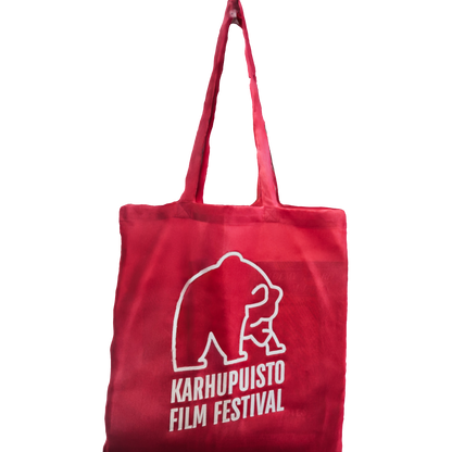 Karhupuisto Film Festival -kangaskassi (punainen)